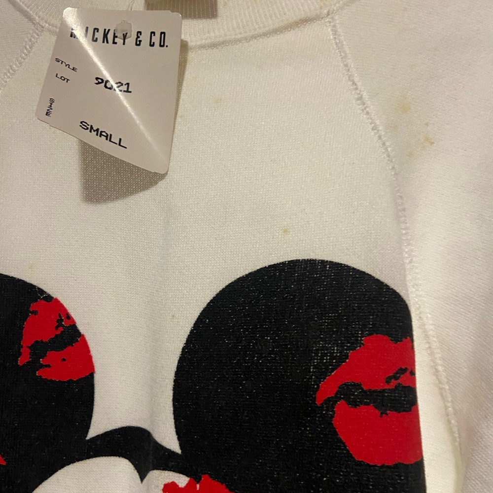 New With Tags Vintage Mickey Mouse Women's Crewneck Sweatshirt - Picture 4 of 9